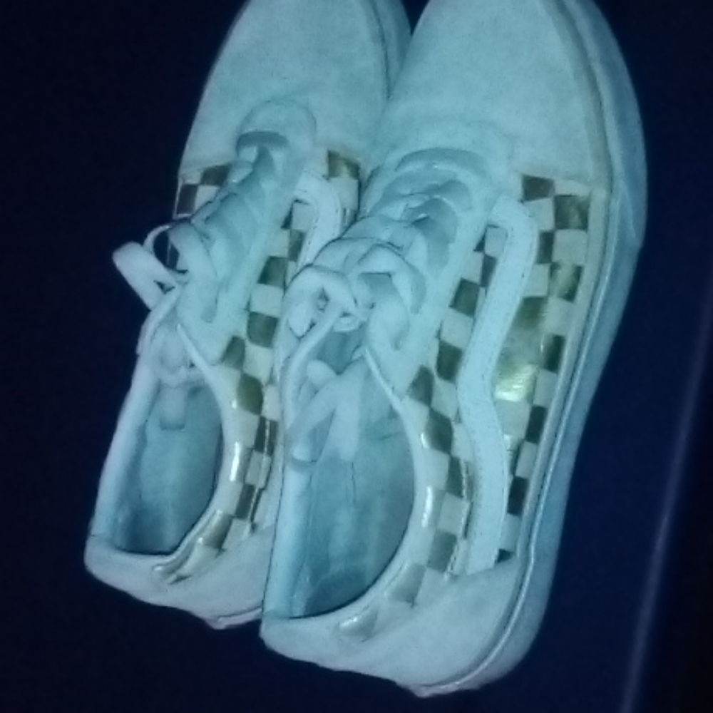 Gold and cream Vans